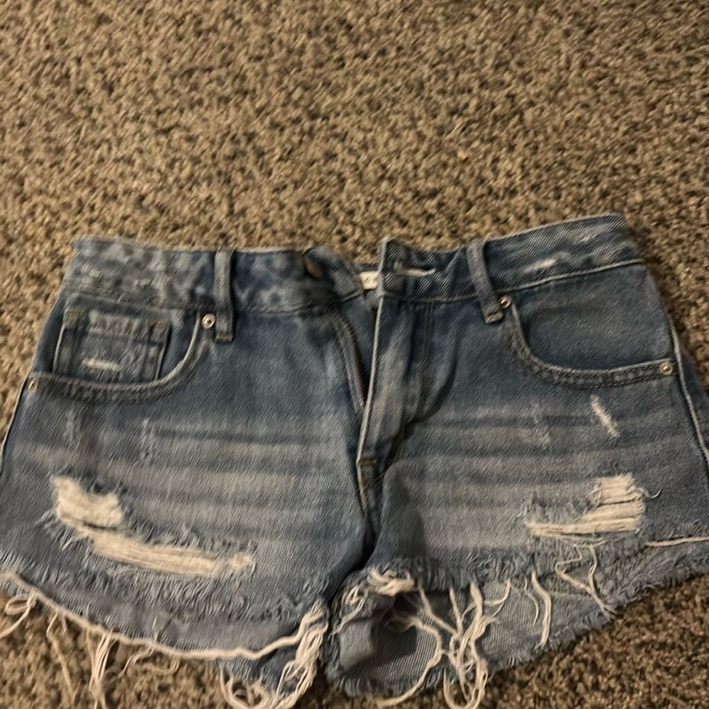 PacSun Blue Distressed Jean Shorts